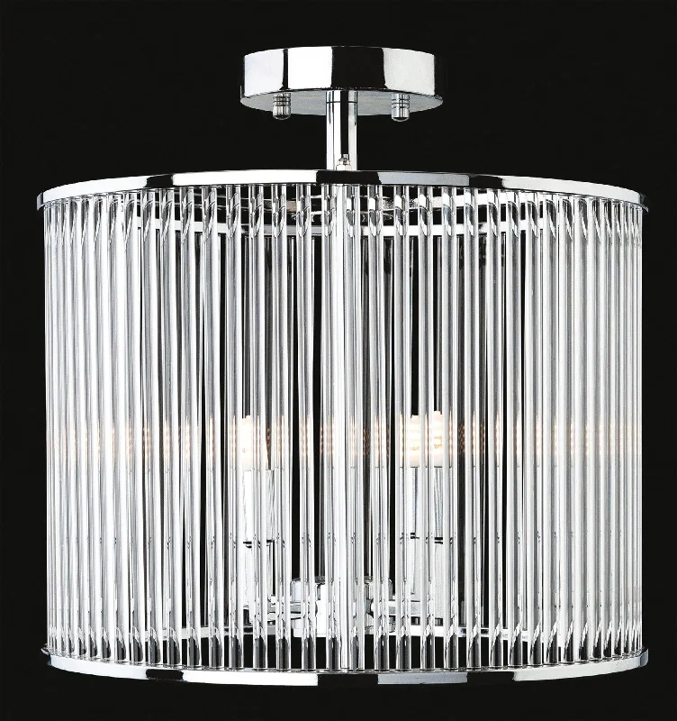 High - lumen track lighting for bright spacesRialto Semi Flush - Round Chrome with Clear Glass Rods High - lumen track lighting for bright spacesRialto Semi Flush - Round Chrome with Clear Glass Rods