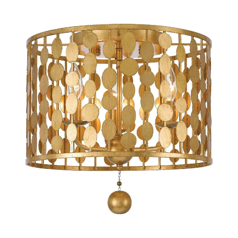 Track lighting with frosted glass shadesLayla Flush Mount Ceiling Light
