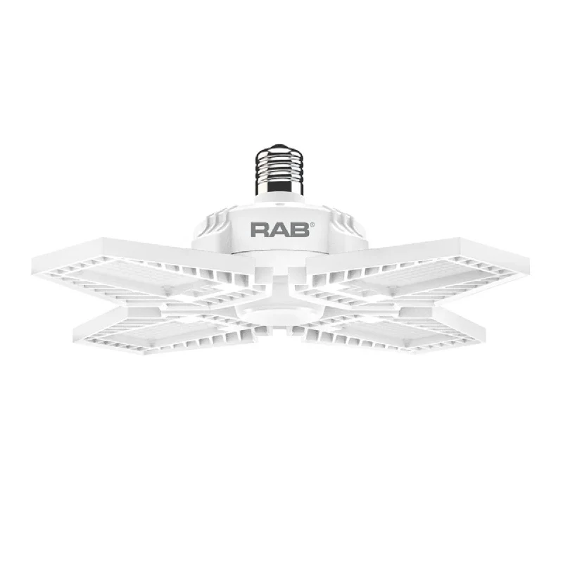 Color - Tunable Industrial Lighting for Special ApplicationsLED Garage Light Bulb, 80 Watts, 10000 Lumens, 5000K, 4 Adjustable Panels, E26 Base, 120-277V Color - Tunable Industrial Lighting for Special ApplicationsLED Garage Light Bulb, 80 Watts, 10000 Lumens, 5000K, 4 Adjustable Panels, E26 Base, 120-277V