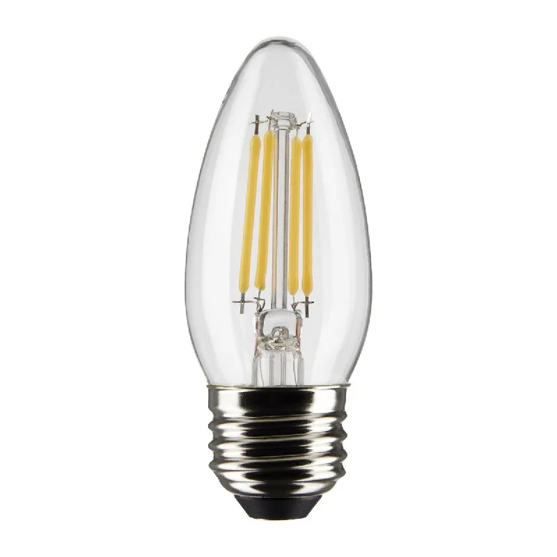 Industrial Exit Sign Lighting for Quick EvacuationB11 Candle Filament LED Bulb, 4 Watts, 350 Lumens, 3000K, E26 Medium Base, Clear, Pack of 2 Industrial Exit Sign Lighting for Quick EvacuationB11 Candle Filament LED Bulb, 4 Watts, 350 Lumens, 3000K, E26 Medium Base, Clear, Pack of 2