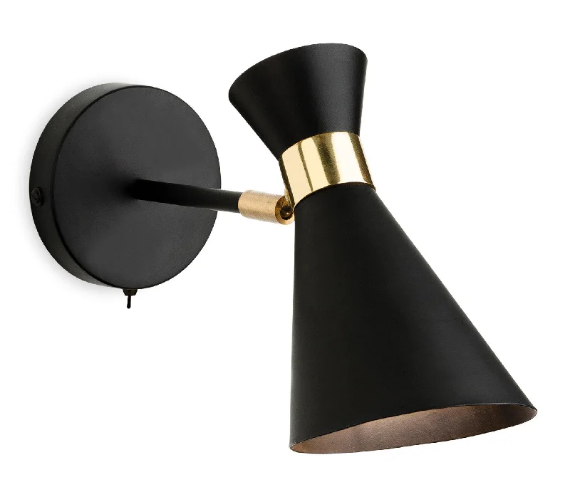 Waterproof track lighting for bathroomsleather wall lamps with a distressed texture for a rugged and stylish lookOhio Wall Light (Switched) Black with Brass Waterproof track lighting for bathroomsleather wall lamps with a distressed texture for a rugged and stylish lookOhio Wall Light (Switched) Black with Brass
