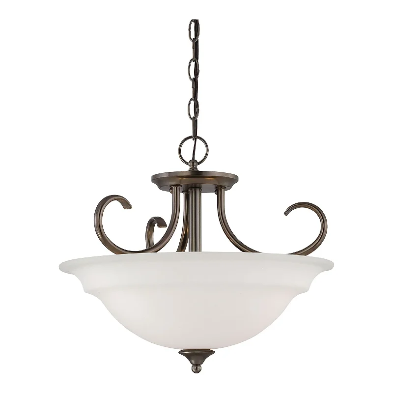 Track lighting with colored glass accentsBella 16" Wide 3-Light Pendant