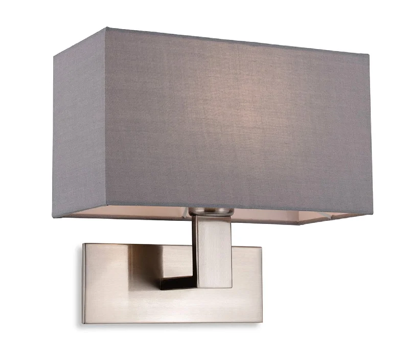 Outdoor - rated track lighting for patiosRaffles Single Wall Brushed Steel with Grey Shade Outdoor - rated track lighting for patiosRaffles Single Wall Brushed Steel with Grey Shade