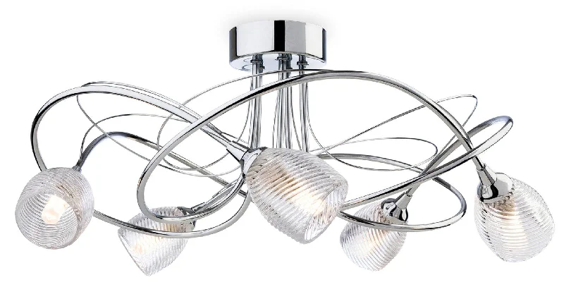 Track lighting for adding a touch of eleganceHenley 5 Light Flush Fitting Chrome with Clear Decorative Glass Track lighting for adding a touch of eleganceHenley 5 Light Flush Fitting Chrome with Clear Decorative Glass