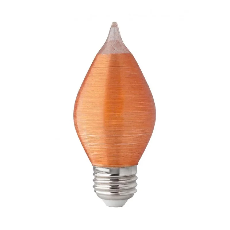 Industrial Lighting for Printing Press FacilitiesC15 Filament LED Bulb, 4W, 240 Lumens, 40W Equal, 2100K, E26 Base, Satin Spun Amber Finish Industrial Lighting for Printing Press FacilitiesC15 Filament LED Bulb, 4W, 240 Lumens, 40W Equal, 2100K, E26 Base, Satin Spun Amber Finish