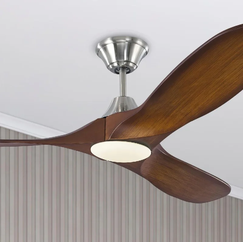 Energy - Efficient Industrial Lighting for Cost - SavingsMaverick II 52 Inch Steel and Koa Damp Rated LED Ceiling Fan with Remote Energy - Efficient Industrial Lighting for Cost - SavingsMaverick II 52 Inch Steel and Koa Damp Rated LED Ceiling Fan with Remote