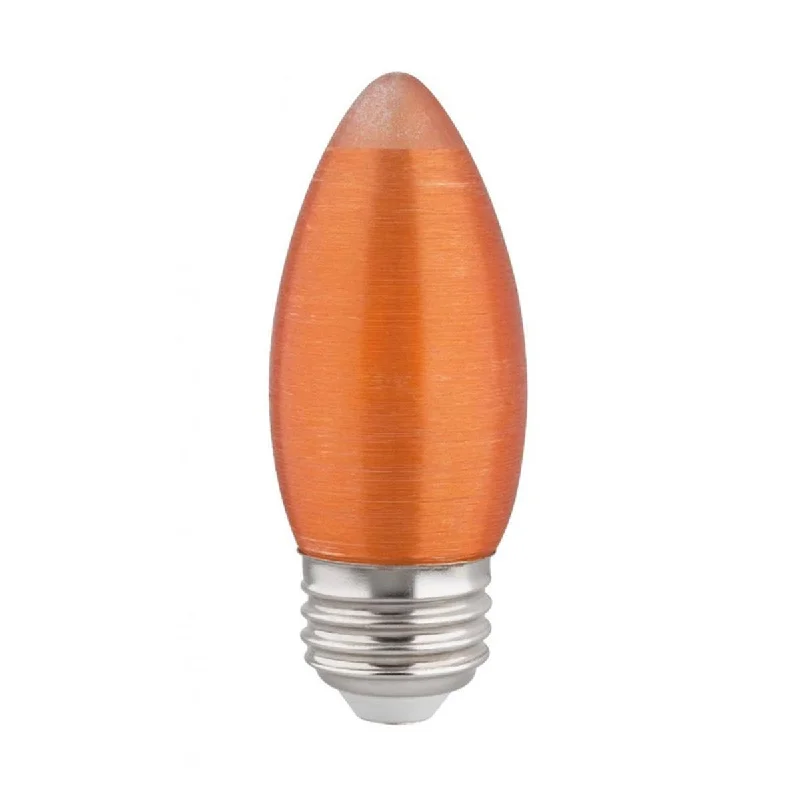 Dust - Resistant Industrial Lighting for Dirty WorkspacesC11 LED Filament Bulb, 2 Watts, 100 Lumens, 2100K, E26 Medium Base, Satin Spun Amber Finish Dust - Resistant Industrial Lighting for Dirty WorkspacesC11 LED Filament Bulb, 2 Watts, 100 Lumens, 2100K, E26 Medium Base, Satin Spun Amber Finish