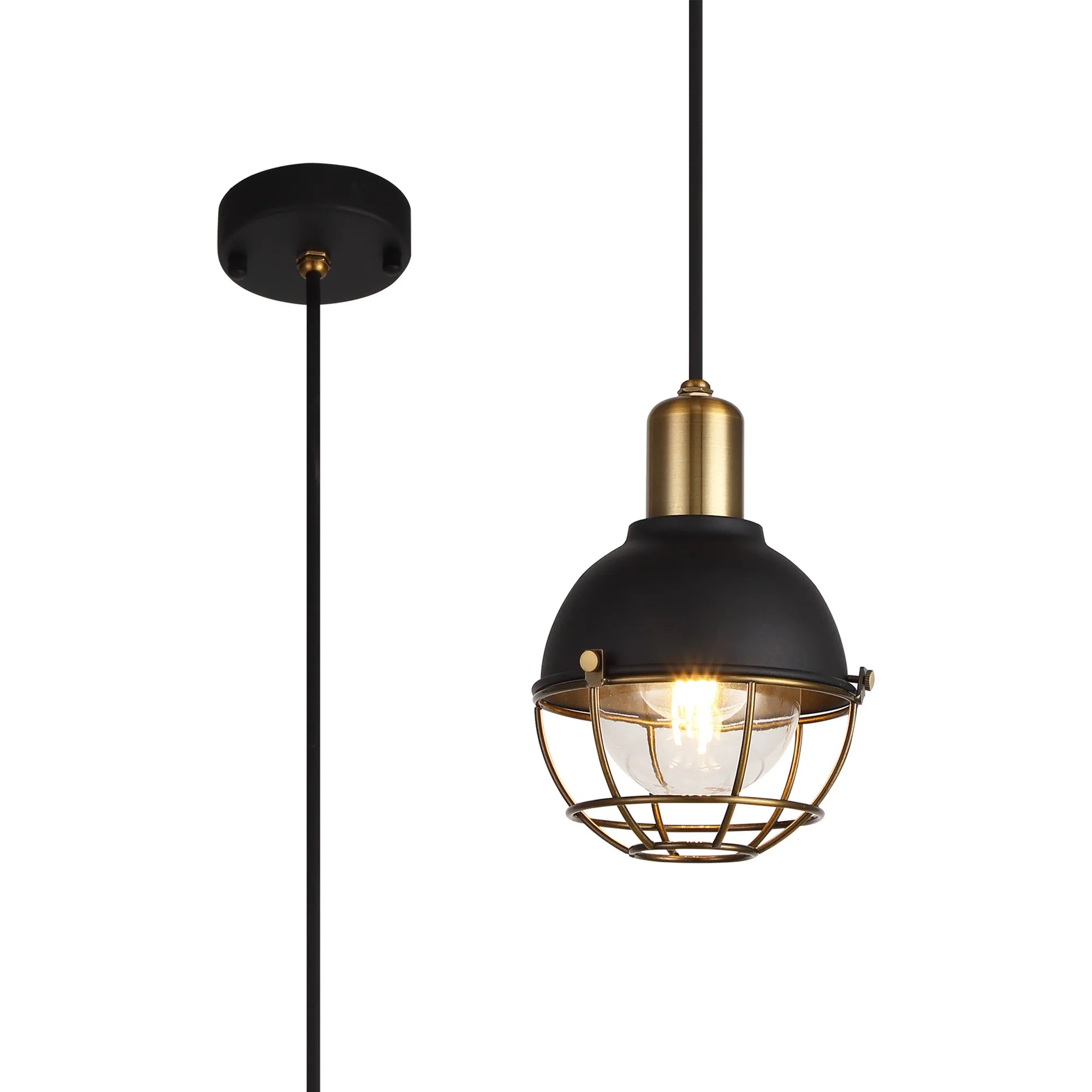 Track lighting for creating a moody atmosphereLottie Pendant IP65 - Matt Black