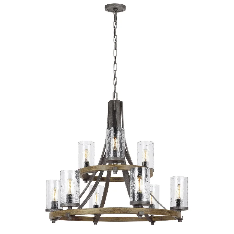 Industrial - style track lighting for loftsFeiss Angelo Distressed Nine Light Two-Tiered Chandelier Industrial - style track lighting for loftsFeiss Angelo Distressed Nine Light Two-Tiered Chandelier