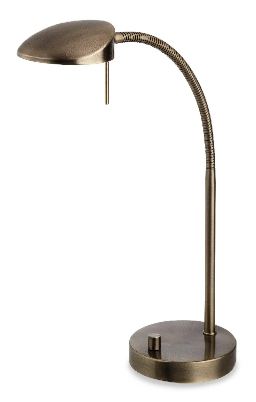 Adjustable track lighting for living roomsMilan LED Table Lamp Antique Brass