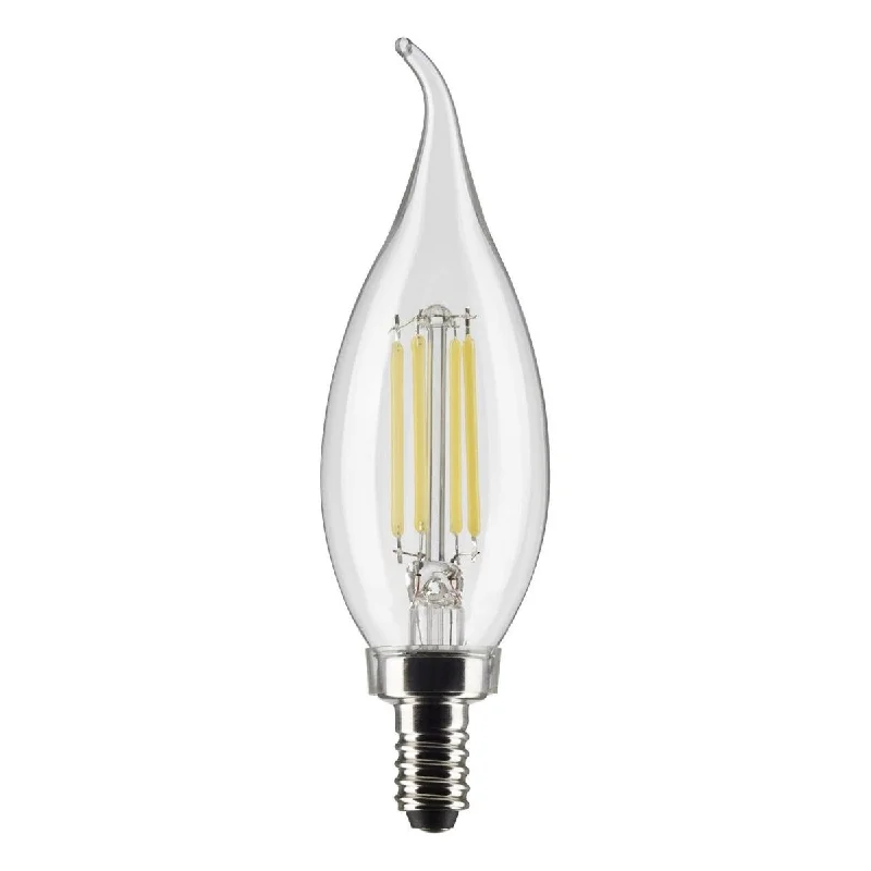 Industrial Lighting for Textile MillsCA10 Filament LED Bulb, 6W, 500lm, 2700K, 60W Equal, E12 Candelabra Base, Clear, Pack of 2 Industrial Lighting for Textile MillsCA10 Filament LED Bulb, 6W, 500lm, 2700K, 60W Equal, E12 Candelabra Base, Clear, Pack of 2