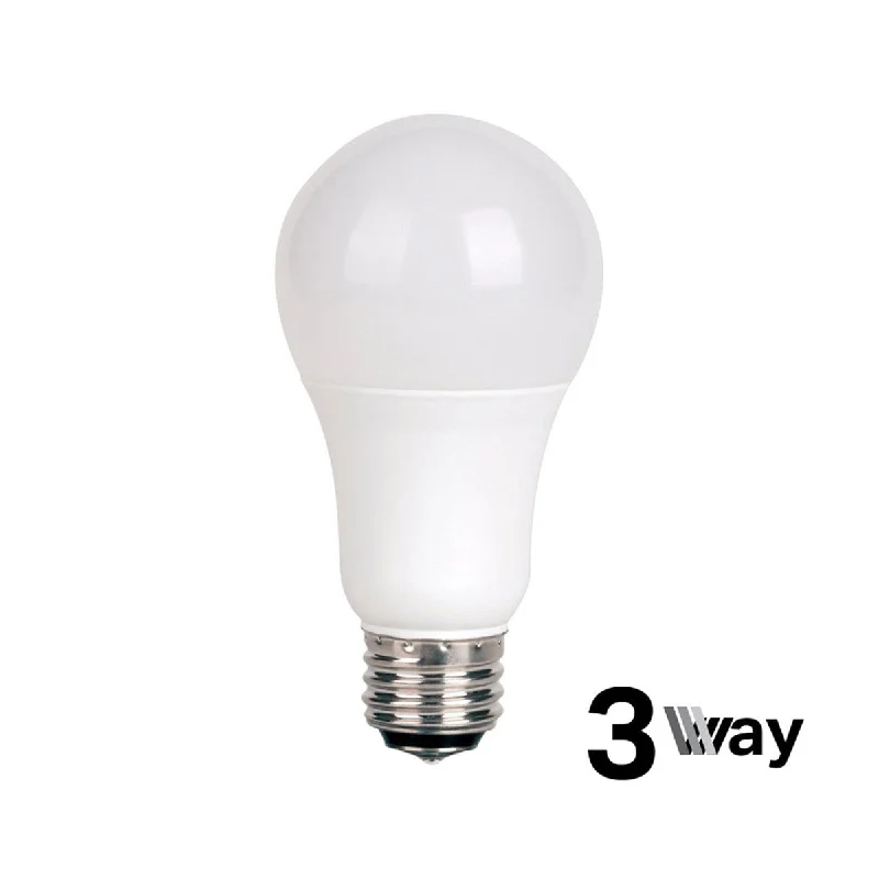 Dimmable Industrial Lighting for Ambiance Control3-Way A19 LED Bulb, 3W|9W|12W, 1050 Lumens, 2700K, E26 Medium Base, Frosted Finish Dimmable Industrial Lighting for Ambiance Control3-Way A19 LED Bulb, 3W|9W|12W, 1050 Lumens, 2700K, E26 Medium Base, Frosted Finish