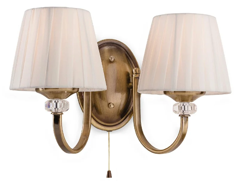 White track lighting for a clean lookLangham 2 Light Wall (Switched) Antique Brass/ Pleated Cream Shades White track lighting for a clean lookLangham 2 Light Wall (Switched) Antique Brass/ Pleated Cream Shades