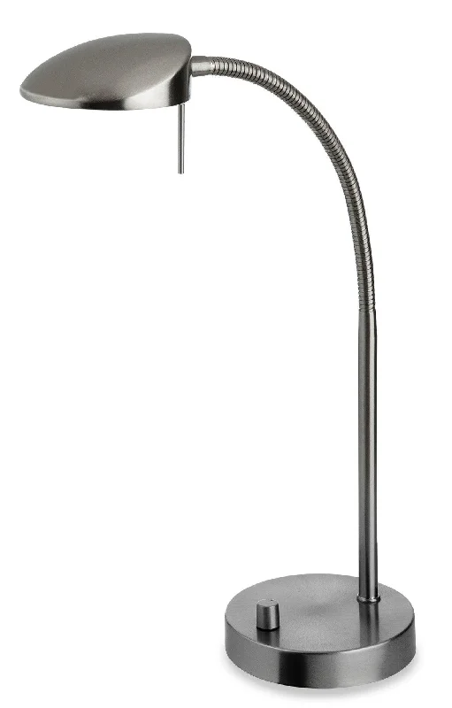 Track lighting for updating office lobbiesMilan LED Table Lamp Brushed Steel