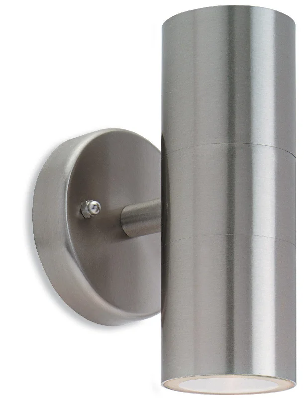 Track lighting for high - ceiling spacesFusion 2 Light Wall Stainless Steel