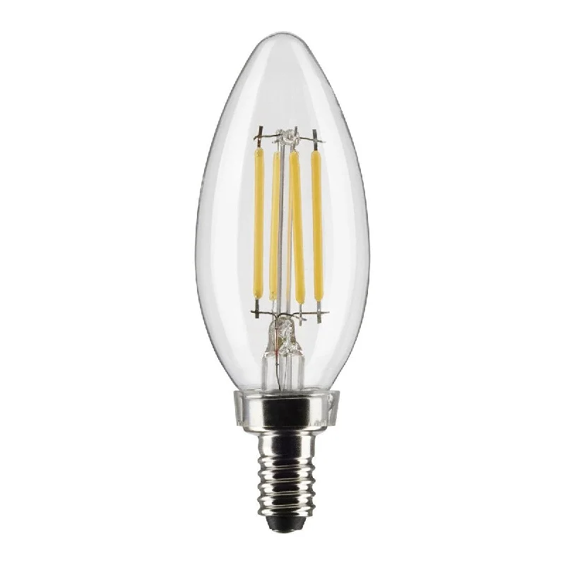 Industrial Flood Lighting for Outdoor Loading DocksB11 Candle Filament LED Bulb, 40W Equal, 4W, 350lm, 2700K, E12 Candelabra, Clear, Pack of 3 Industrial Flood Lighting for Outdoor Loading DocksB11 Candle Filament LED Bulb, 40W Equal, 4W, 350lm, 2700K, E12 Candelabra, Clear, Pack of 3