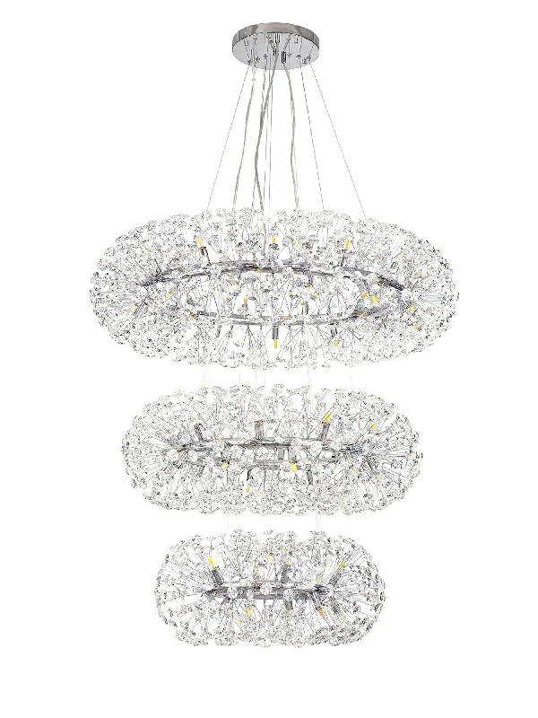 Track lighting for creating a focal pointBellagio 3 Tier Pendant 58 Light G9 French Chrome/Gold/Crystal Track lighting for creating a focal pointBellagio 3 Tier Pendant 58 Light G9 French Chrome/Gold/Crystal