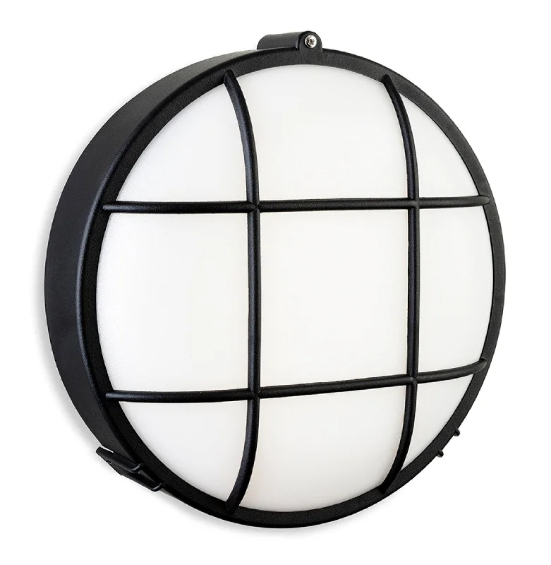 Track lighting with a long - lasting lifespanLewis LED Resin Bulkhead - Round Black with White Polycarbonate Diffuser Track lighting with a long - lasting lifespanLewis LED Resin Bulkhead - Round Black with White Polycarbonate Diffuser