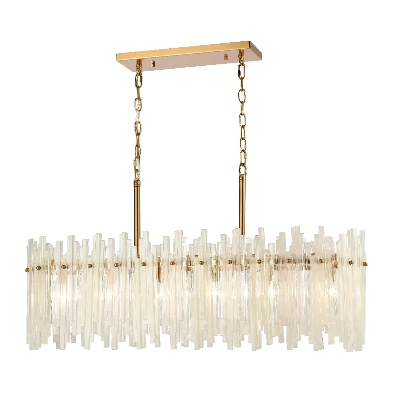 Track lighting for creating a focal pointBrinicle 36" Wide 6-Light Linear Chandelier Track lighting for creating a focal pointBrinicle 36" Wide 6-Light Linear Chandelier