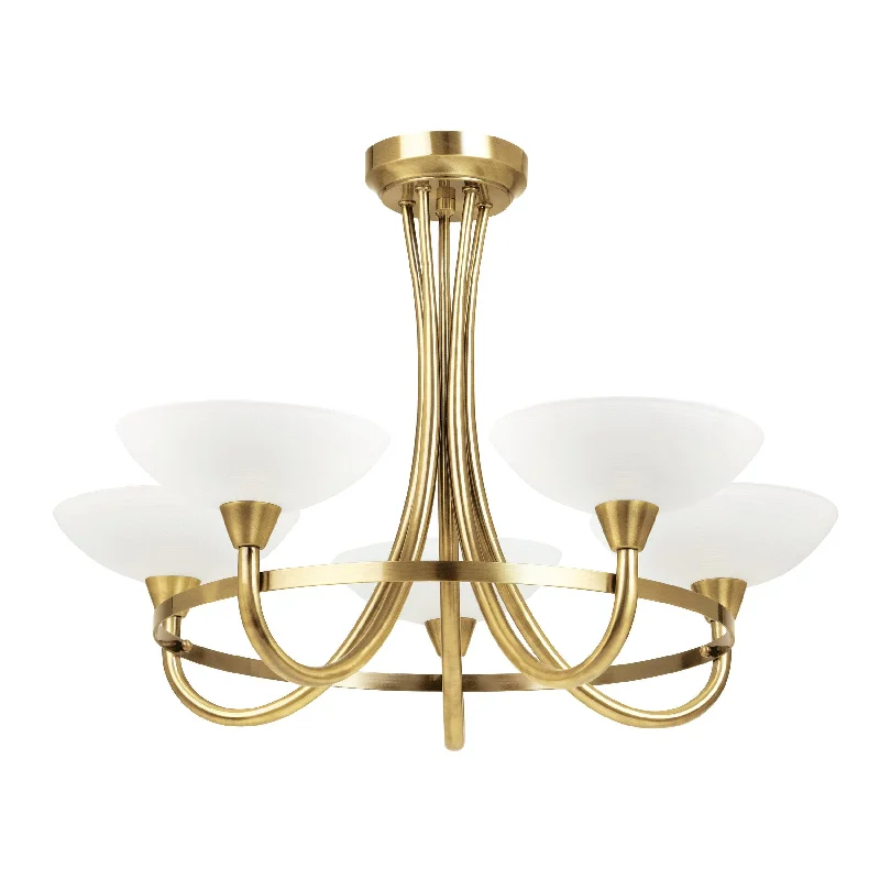 Track lighting with a chunky, bold designCagney 5lt semi flush