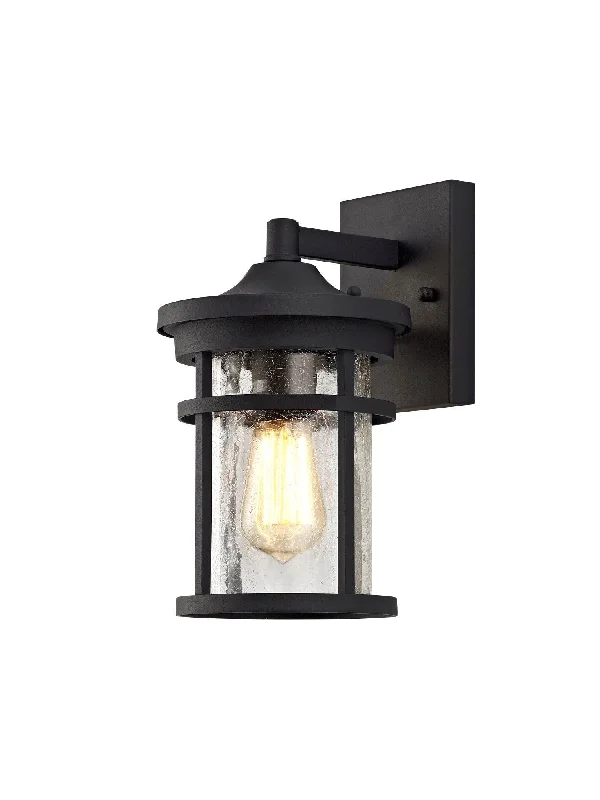 Track lighting for retail window displaysElliot Wall Lamp, 1 x E27, Black/Clear Crackled Glass, IP54, 2yrs Warranty Track lighting for retail window displaysElliot Wall Lamp, 1 x E27, Black/Clear Crackled Glass, IP54, 2yrs Warranty