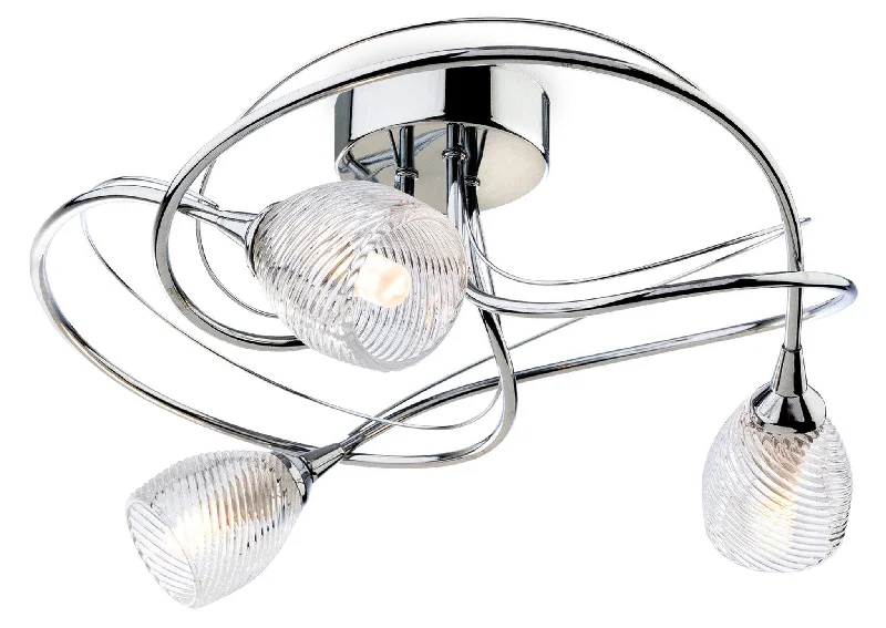 Track lighting for illuminating walkwaysHenley 3 Light Flush Fitting Chrome with Clear Decorative Glass Track lighting for illuminating walkwaysHenley 3 Light Flush Fitting Chrome with Clear Decorative Glass