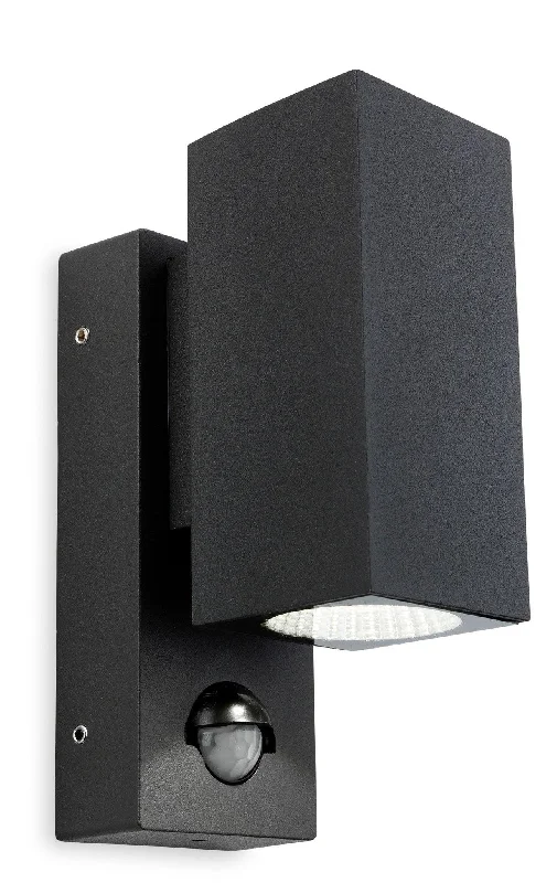 Track lighting for task lighting in workshopsDino LED 2 Light Wall with PIR Graphite Track lighting for task lighting in workshopsDino LED 2 Light Wall with PIR Graphite