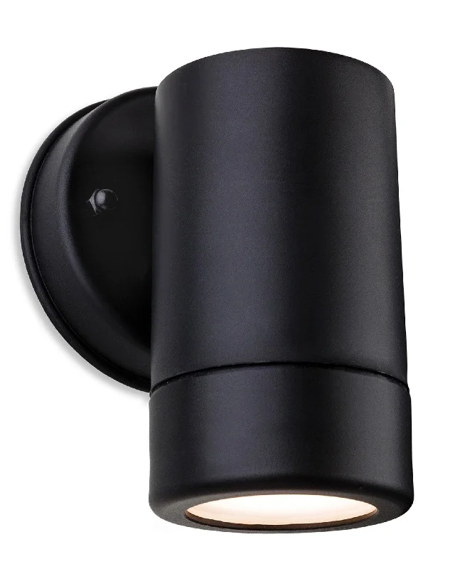 Track lighting with integrated LED driversart deco wall lamps with geometric patterns for a retro - inspired bathroomRavel Single LED Wall Light Black Resin