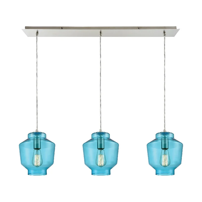 Track lighting for enhancing the architectureBarrel 36" 3-Light Linear Pendant