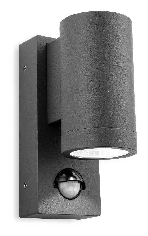 Track lighting for high - ceiling spacesShelby Single LED Wall with PIR Graphite