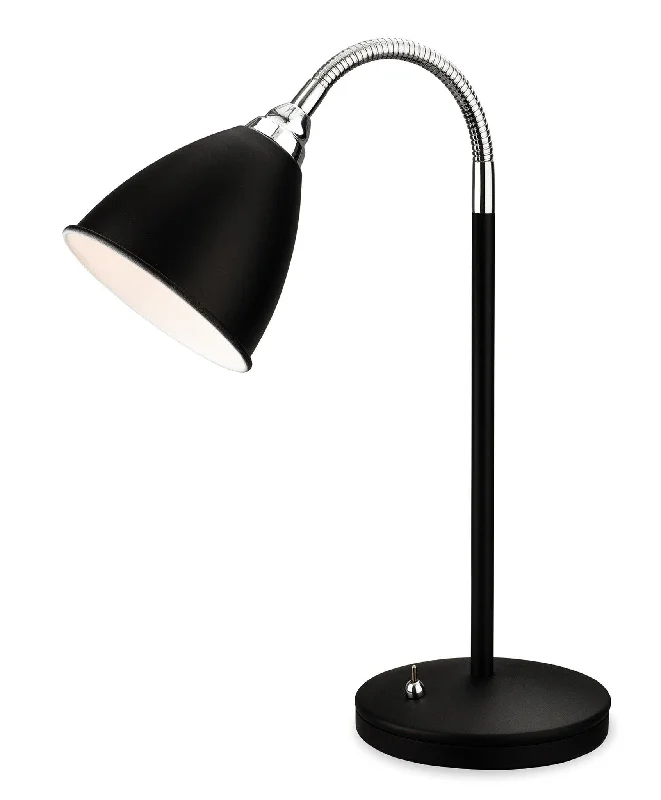 Track lighting with frosted glass shadesBari Table Lamp Black with Chrome