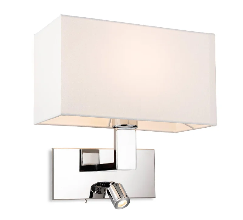 Track lighting with a decorative track designRaffles 2 Light Wall (Switched) Chrome with Cream Shade Track lighting with a decorative track designRaffles 2 Light Wall (Switched) Chrome with Cream Shade