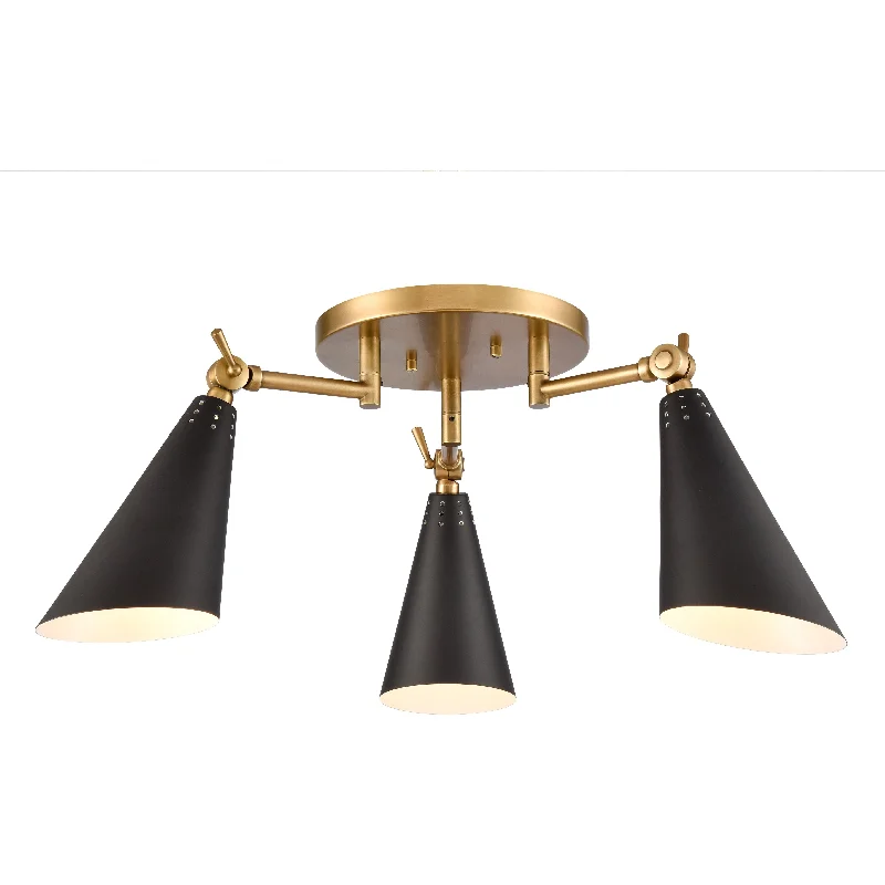 Track lighting with swivel heads for precise aimingLuca 29" Wide 3-Light Flush Mount Track lighting with swivel heads for precise aimingLuca 29" Wide 3-Light Flush Mount