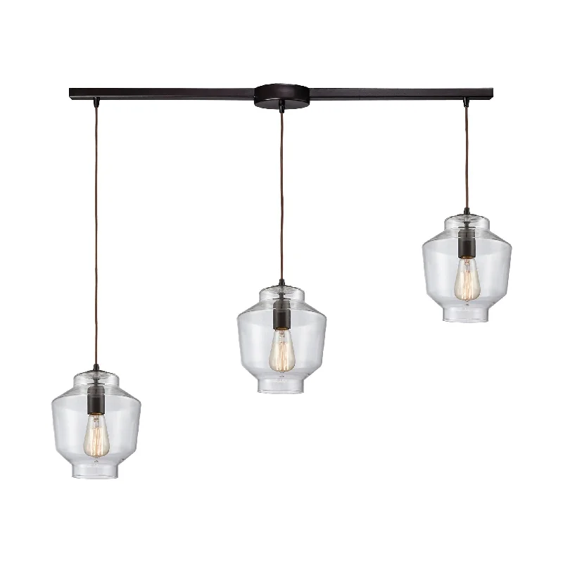 Track lighting with motion - sensor capabilitiesBarrel 38" 3-Light Linear Pendant