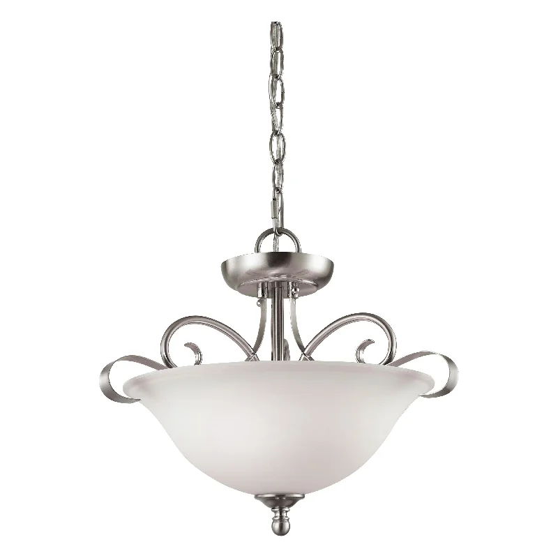 Modern track lighting with LED bulbsBrighton 16" Wide 2-Light Semi Flush Mount