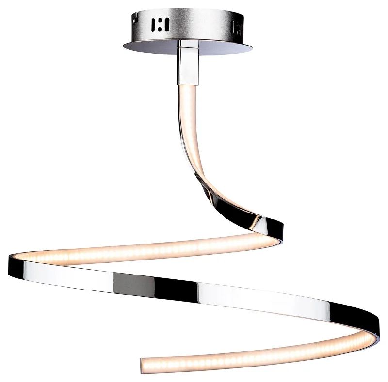 Commercial - grade track lighting for storesWave LED Semi Flush Fitting Chrome
