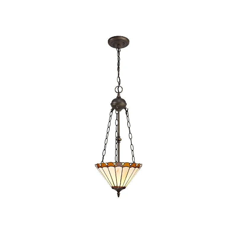 Track lighting for accentuating artworksUmbria 2 Light Uplighter Pendant E27 With 30/40cm Tiffany Shade Antique Brass Track lighting for accentuating artworksUmbria 2 Light Uplighter Pendant E27 With 30/40cm Tiffany Shade Antique Brass