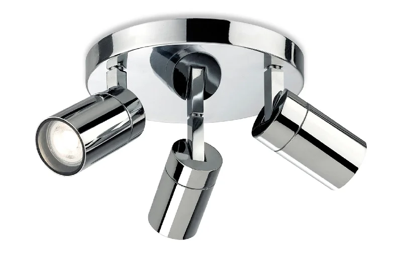 Track lighting for outdoor gardensPinnacle 3 Light Flush Fitting Chrome