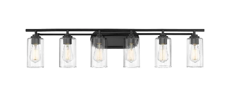 Waterproof Industrial Lighting for Wet AreasAuralume Six Light Bath Vanity