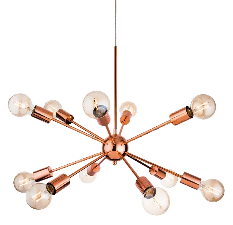 Modern track lighting with LED bulbsAlfa 12 Light Fitting Copper