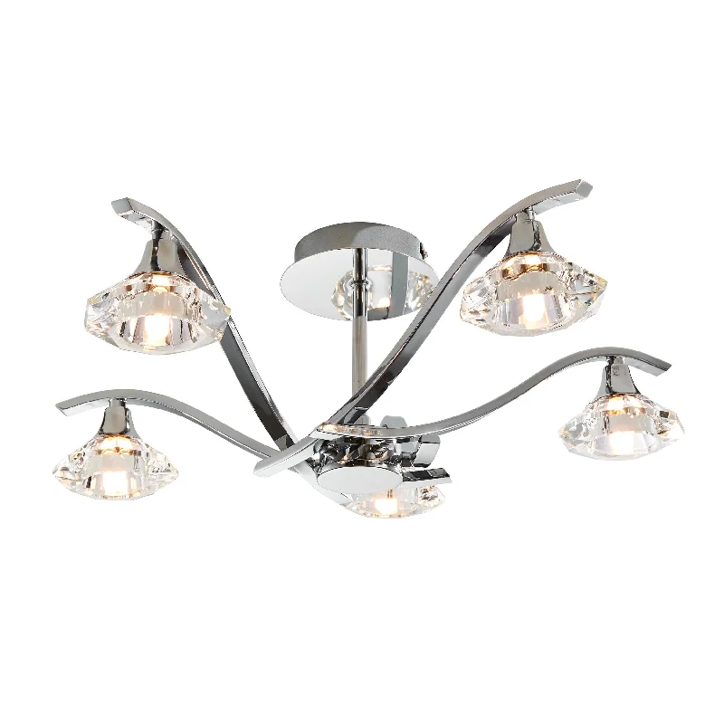Track lighting for rental propertiesLangella 5lt semi flush