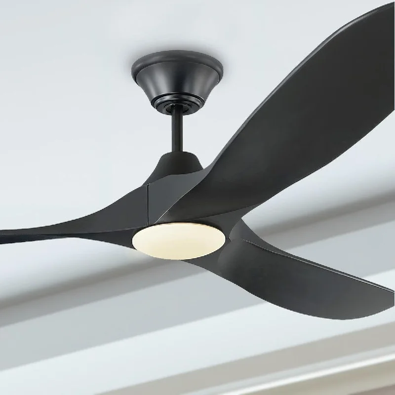 Industrial Ceiling - Mounted Lighting for Assembly PlantsMaverick 60 Inch Black 3-Blade LED Ceiling Fan with Light and Remote Industrial Ceiling - Mounted Lighting for Assembly PlantsMaverick 60 Inch Black 3-Blade LED Ceiling Fan with Light and Remote