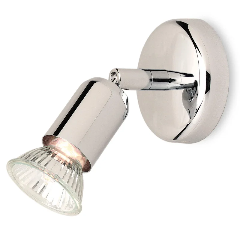 Track lighting with colored glass accentsRunner Single Spot Chrome