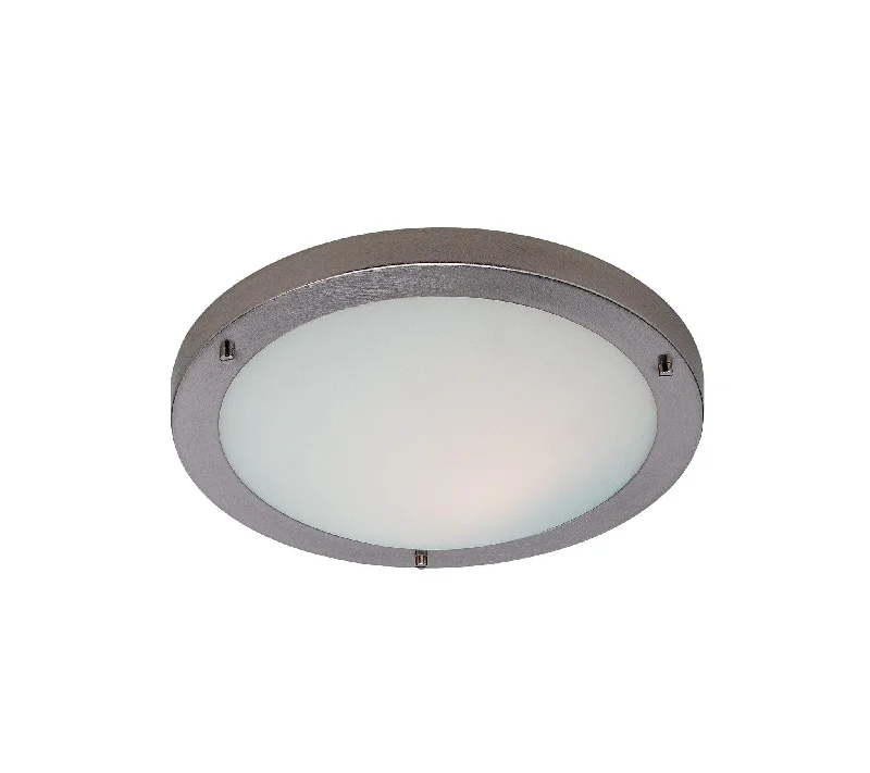 High - lumen track lighting for bright spacesRondo Flush Fitting Brushed Steel with Opal Glass High - lumen track lighting for bright spacesRondo Flush Fitting Brushed Steel with Opal Glass