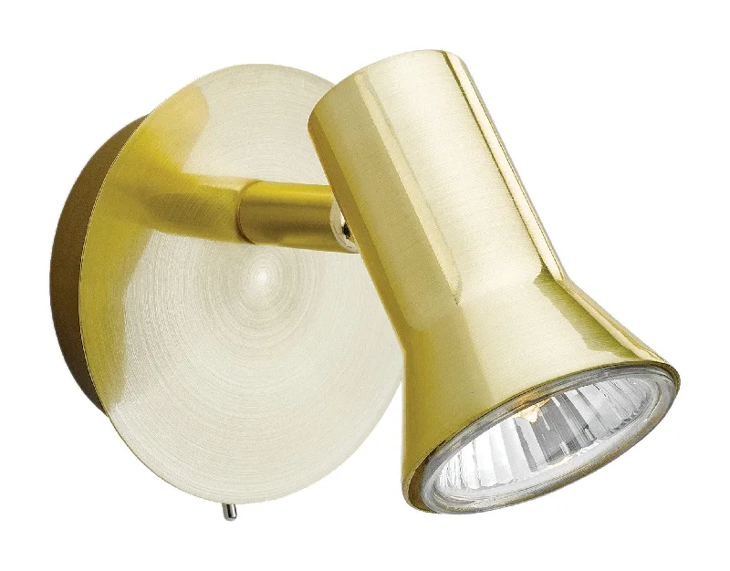 Track lighting with a brushed nickel finishMagnum Single Spot (Switched) Brushed Brass