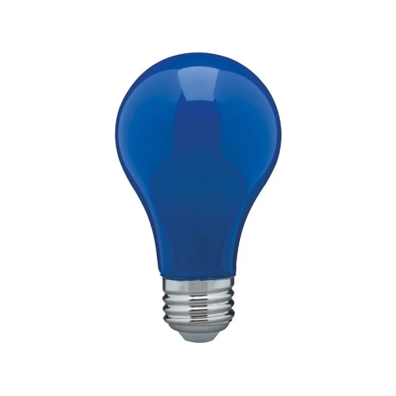 Industrial Lighting for Electronics ManufacturingA19 LED Bulb, 8 Watts, E26 Medium Base, Ceramic Blue Finish, 120V