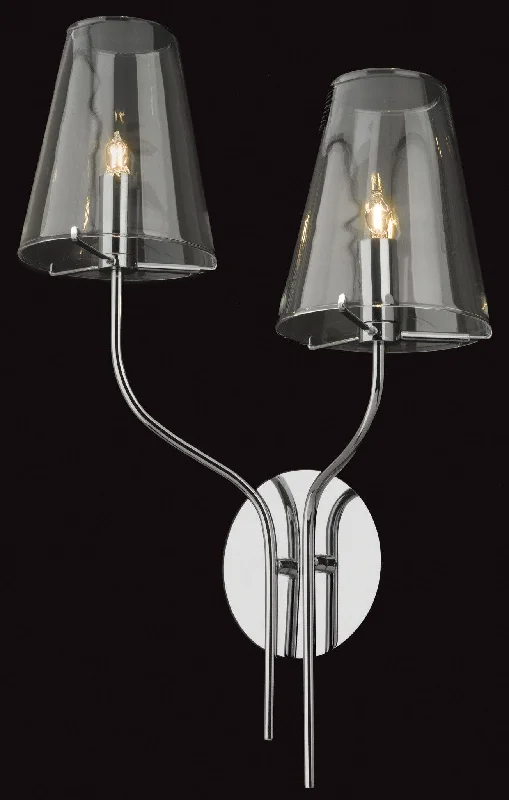 High - lumen track lighting for bright spacesJasmine 2 Light Wall Chrome with Clear Glass High - lumen track lighting for bright spacesJasmine 2 Light Wall Chrome with Clear Glass