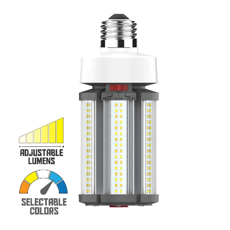 Durable Industrial Lighting for Harsh EnvironmentsHi-Pro Retrofit LED Corn Bulb, 27W|36W|45W, 6300lm, 30K|40K|50K, E26 Base, 120-277V Durable Industrial Lighting for Harsh EnvironmentsHi-Pro Retrofit LED Corn Bulb, 27W|36W|45W, 6300lm, 30K|40K|50K, E26 Base, 120-277V