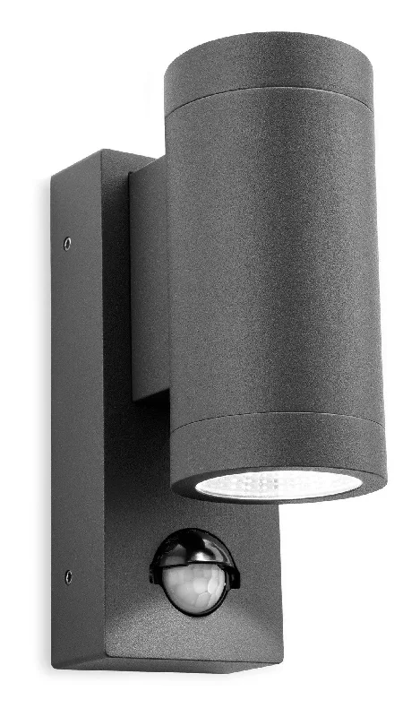 Track lighting with a sleek profileShelby 2 Light Wall with PIR Graphite