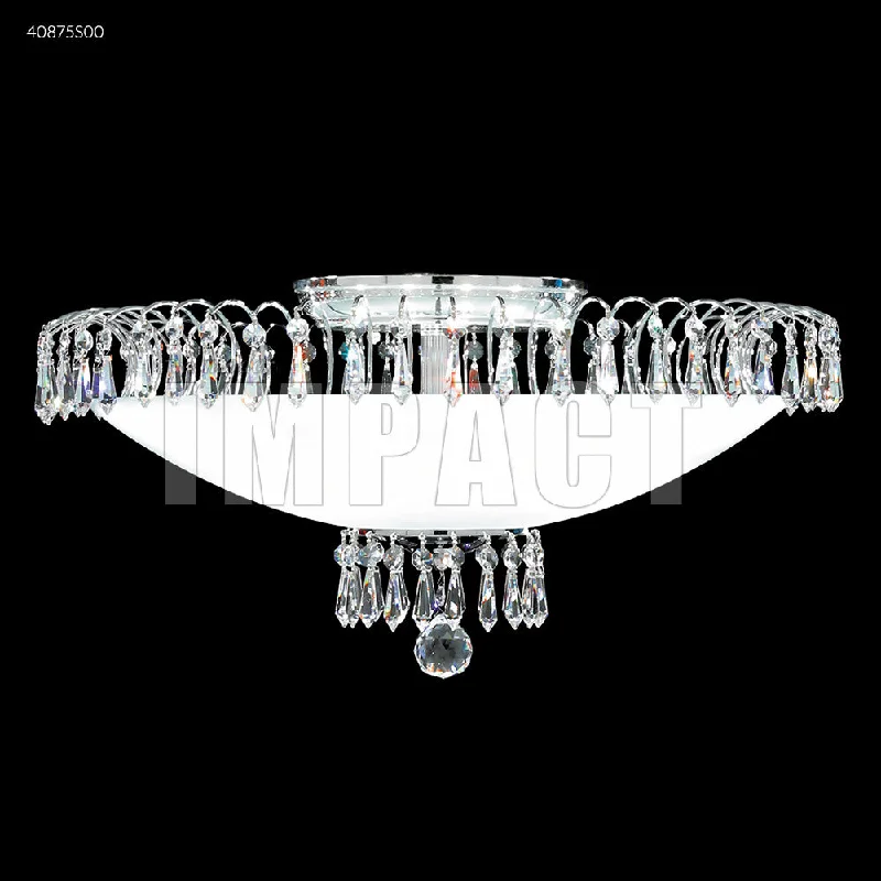 White track lighting for a clean lookJames R Moder Contemporary Crystal Accented Flush Mount Chandelier White track lighting for a clean lookJames R Moder Contemporary Crystal Accented Flush Mount Chandelier